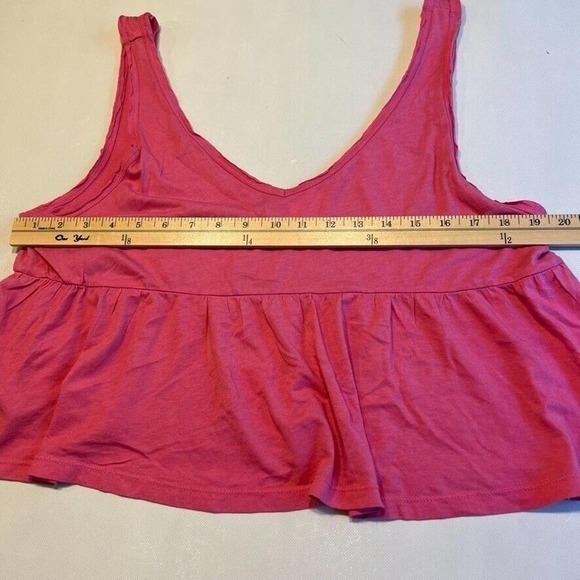 Abound Pink Crop Top Sleeveless V Neck Casual‎ Tank Top Size L - Picture 7 of 10